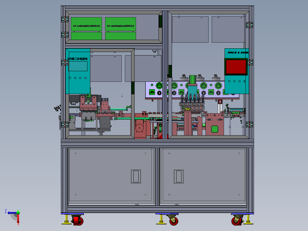 封胶与电性能测试机（原创）前视图