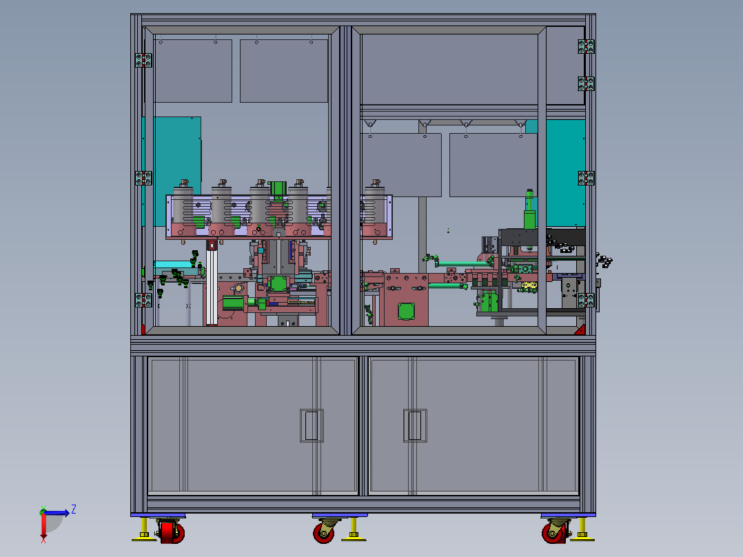 封胶与电性能测试机（原创）后视图
