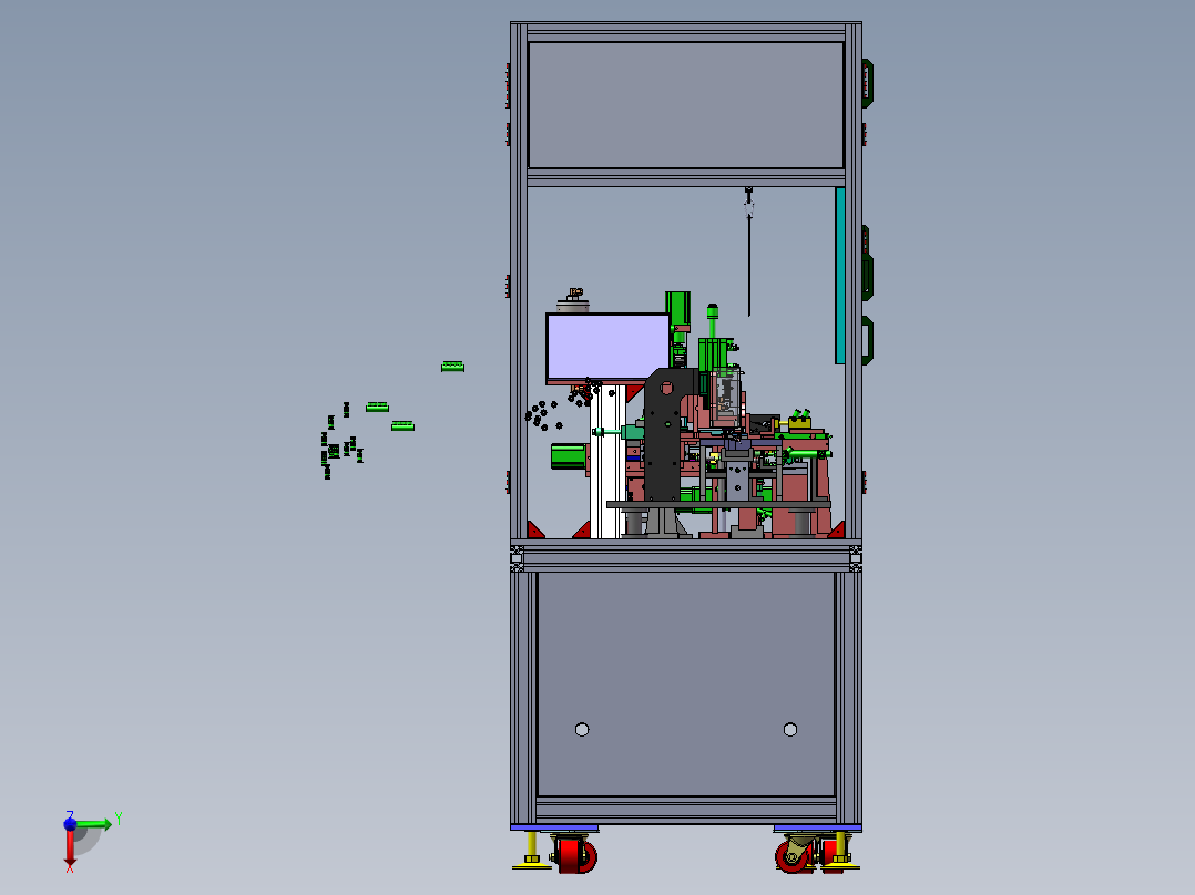 封胶与电性能测试机（原创）左视图
