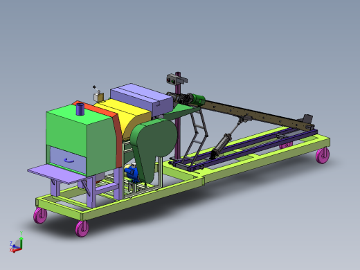 玉米秸秆揉丝机打包机设计（含三维+二维+说明书）