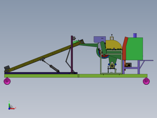 玉米秸秆揉丝机打包机设计（含三维+二维+说明书）前视缩略图