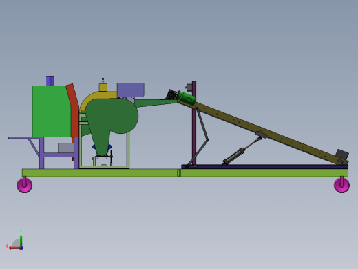 玉米秸秆揉丝机打包机设计（含三维+二维+说明书）后视缩略图