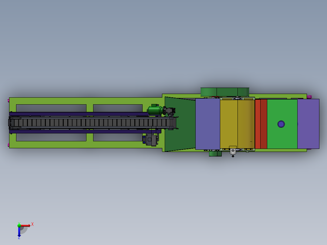 玉米秸秆揉丝机打包机设计（含三维+二维+说明书）俯视图