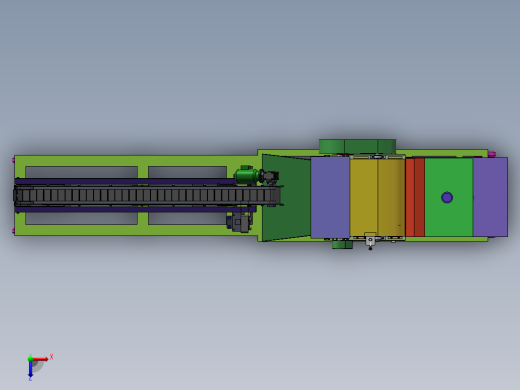 玉米秸秆揉丝机打包机设计（含三维+二维+说明书）俯视缩略图