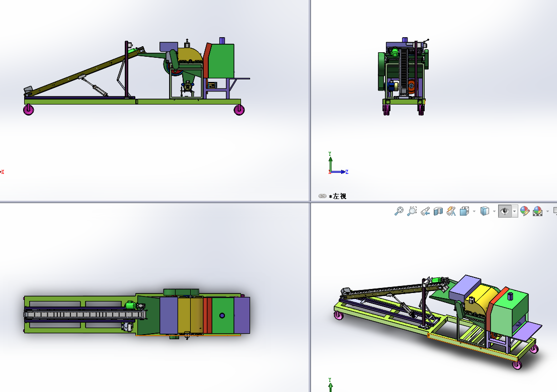 玉米秸秆揉丝机打包机设计（含三维+二维+说明书）