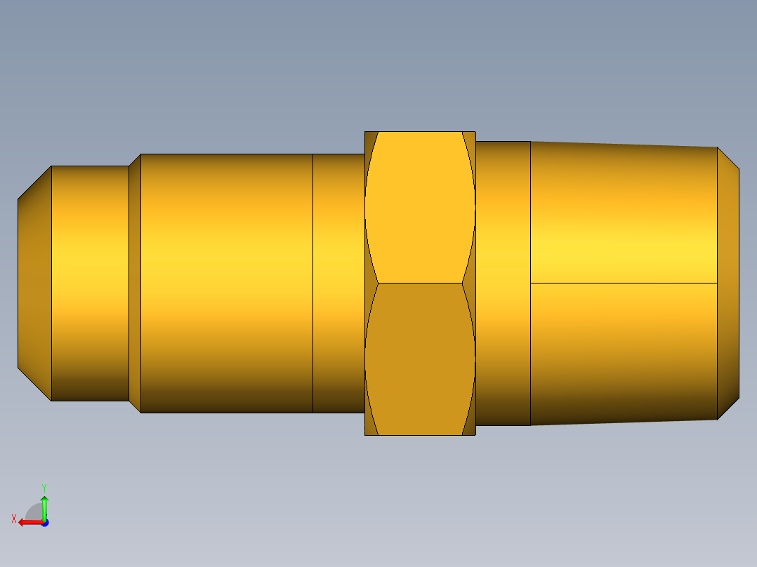 扩口式工业通用硬管接头Male Connector 48F-4-2后视图
