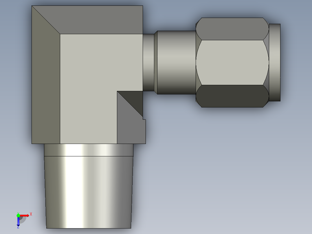 卡套式工业通用硬管接头6-8_cbu-s俯视图