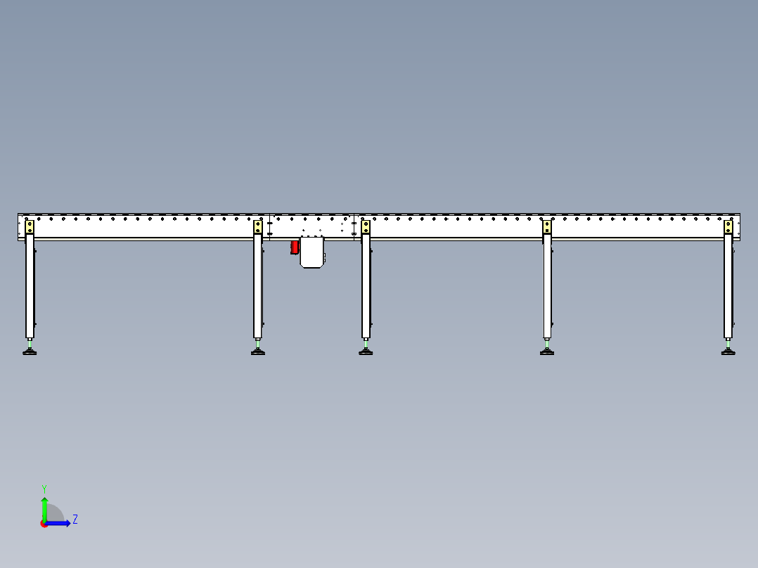 滚筒输送机 (31)左视图