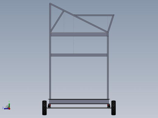 小房车拖车模型3D数模图纸 Solidworks设计 附bip渲染格式右视缩略图