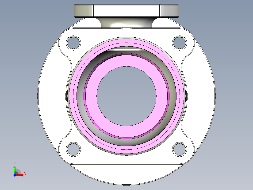 管道手动球阀-水管开关阀-手动阀门User Library-md52c150dn50_MD52C150DN50.BP前视图