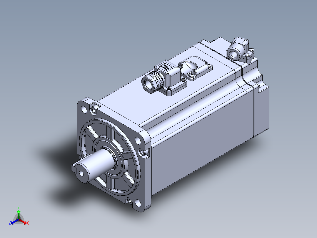 汇川电机（750w刹车）MS1H4-75B30CB-A334Z 外形图主视图