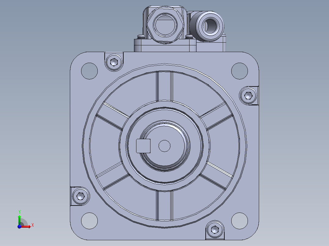 汇川电机（750w刹车）MS1H4-75B30CB-A334Z 外形图前视图