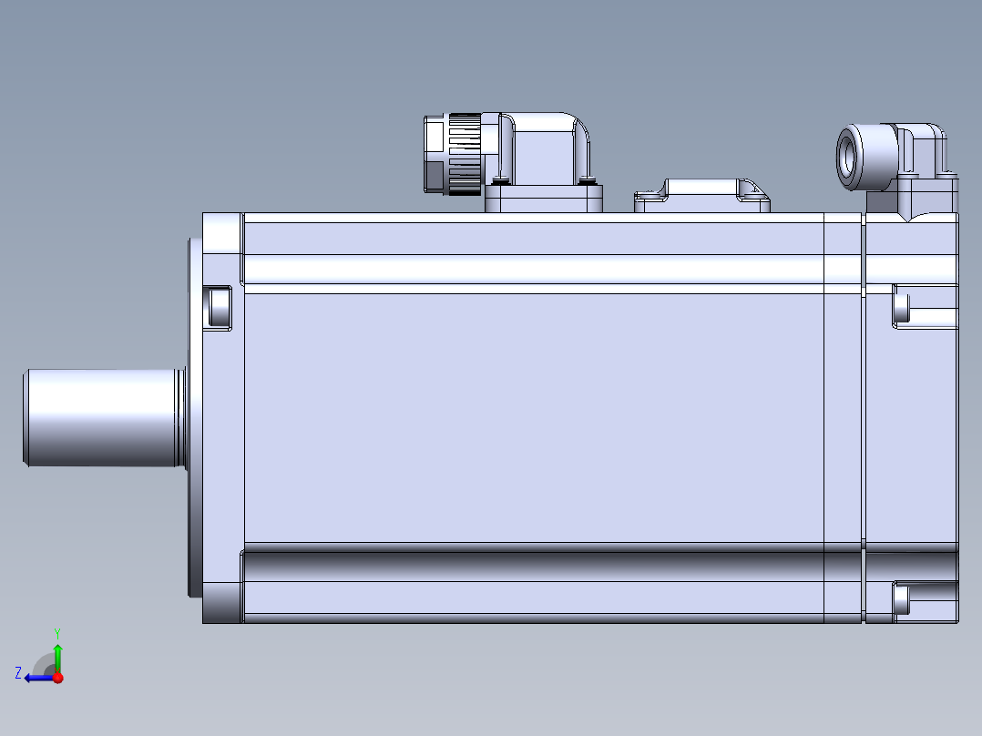 汇川电机（750w刹车）MS1H4-75B30CB-A334Z 外形图右视图