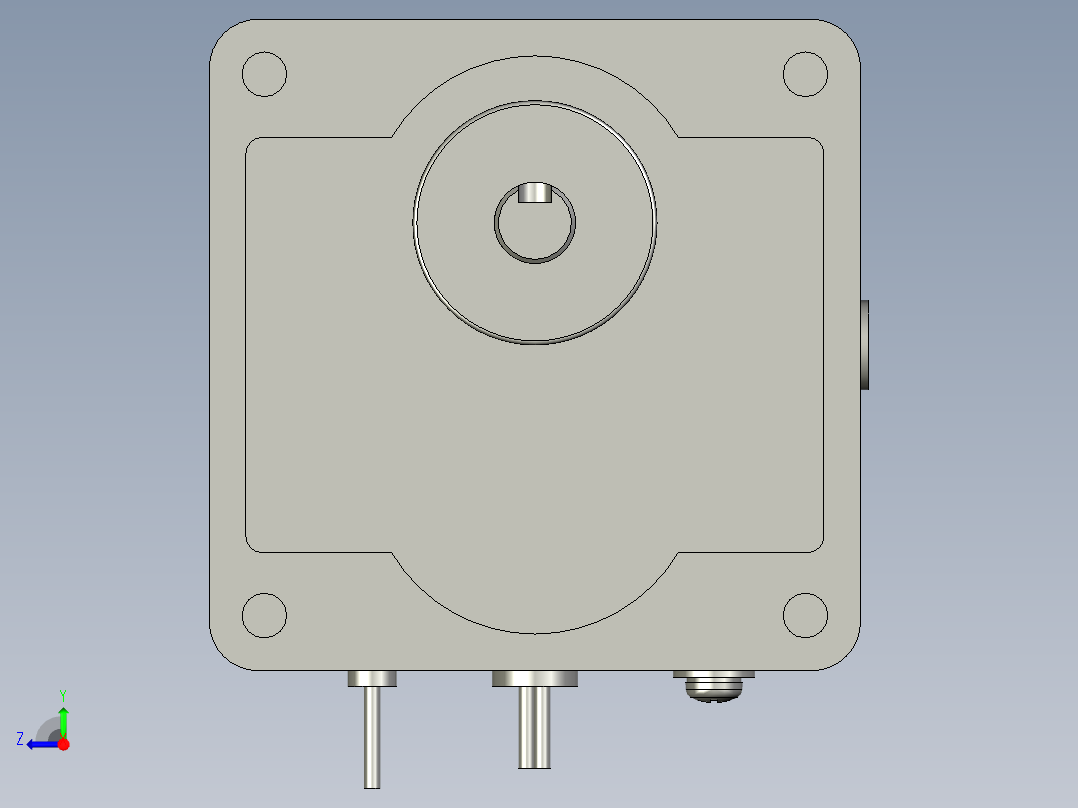 M8MX25H4Y+MX8G3H微型齿轮调速马达右视图