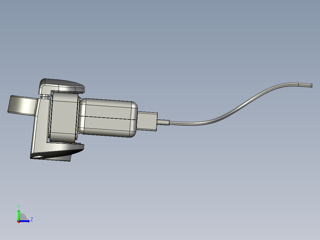 插座带固定架 STP左视图