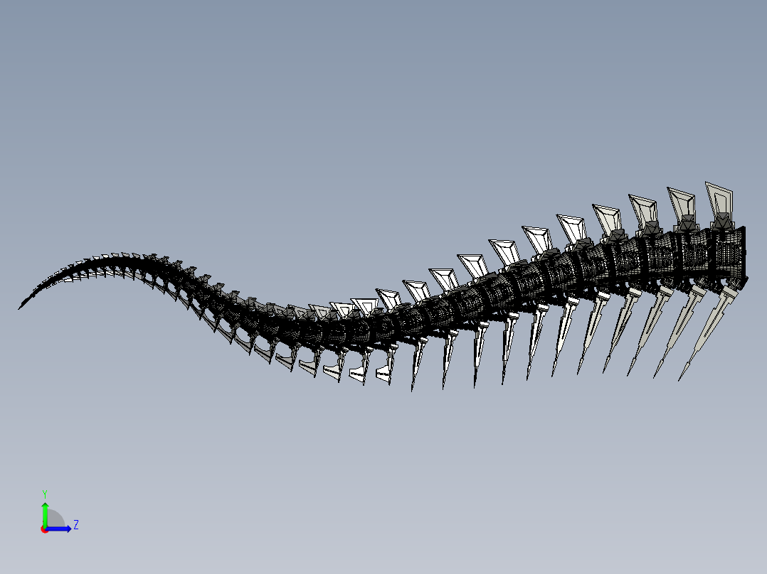 霸王龙机械尾巴左视图