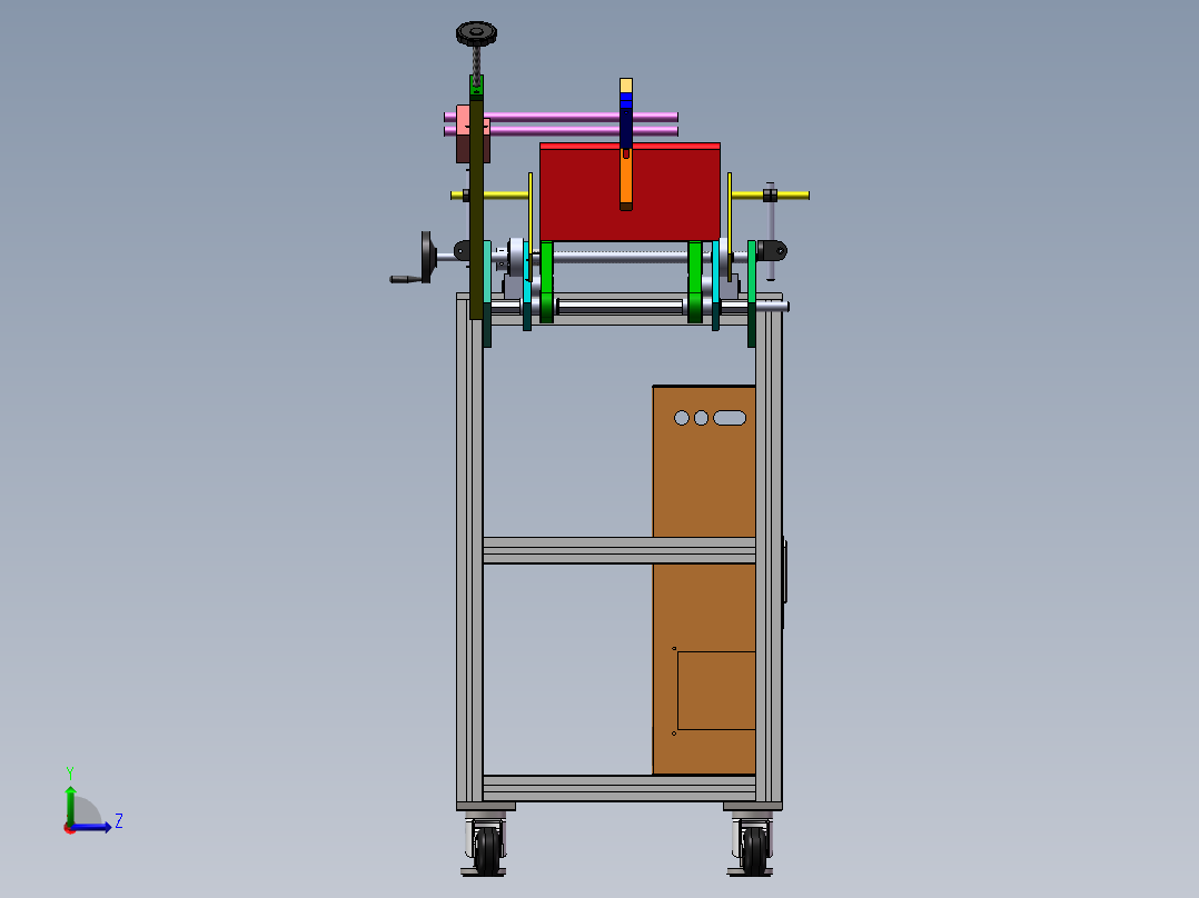 纸盒输送机sw18可编辑左视图