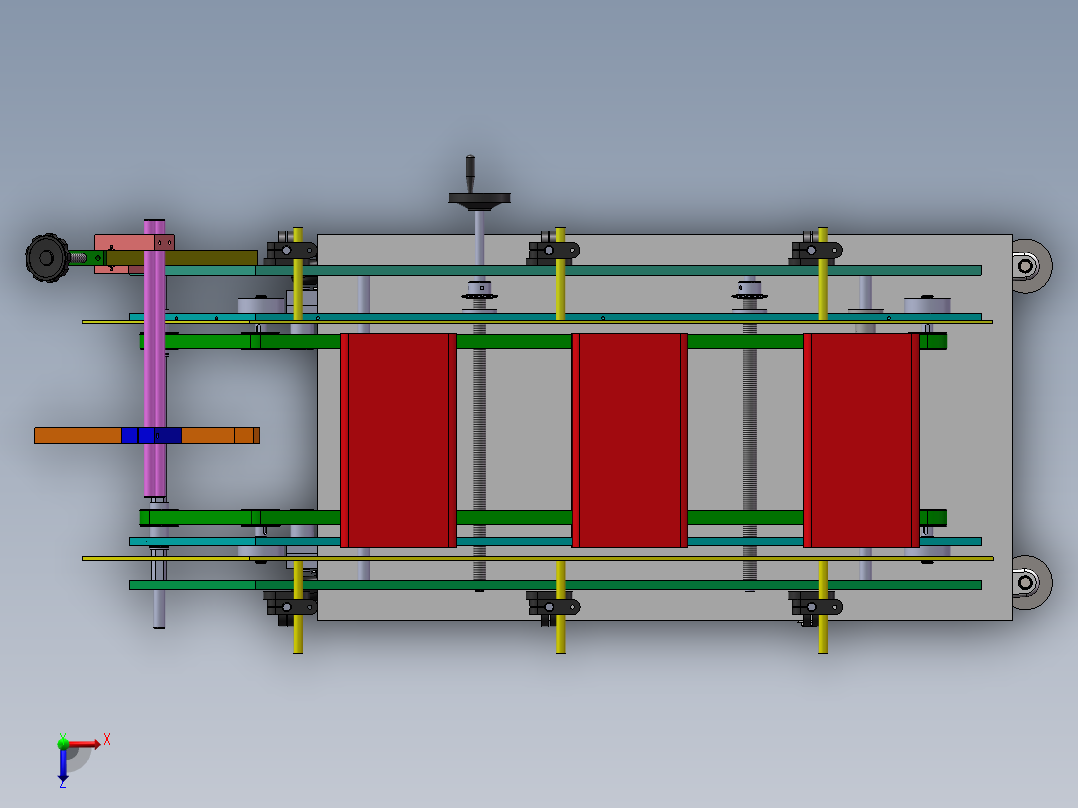 纸盒输送机sw18可编辑俯视图