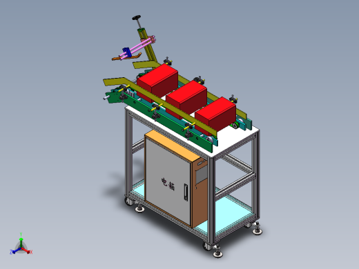 纸盒输送机sw18可编辑正等轴测缩略图