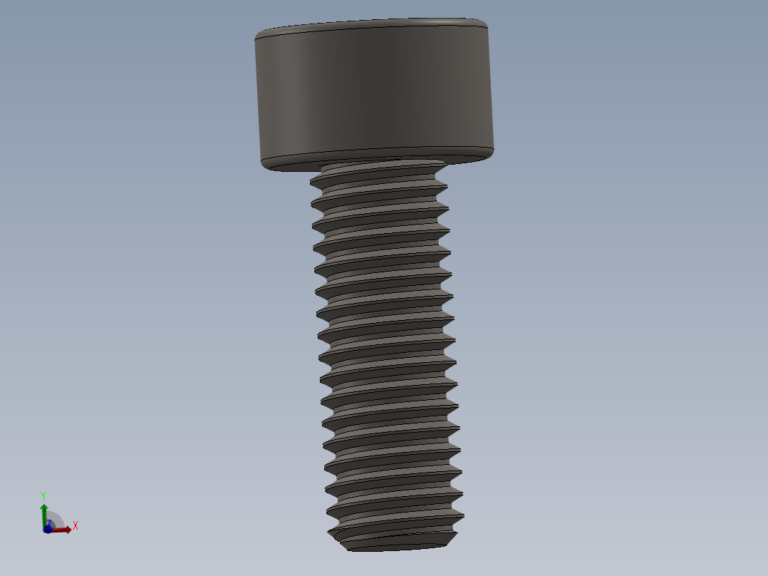Screw_DIN_912_M5x14F_A2.SLDPRT公制内六角螺钉主视图