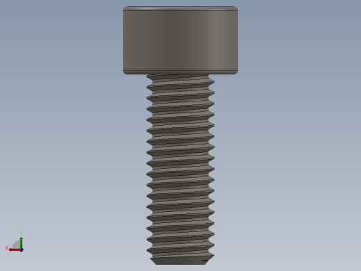 Screw_DIN_912_M5x14F_A2.SLDPRT公制内六角螺钉后视缩略图