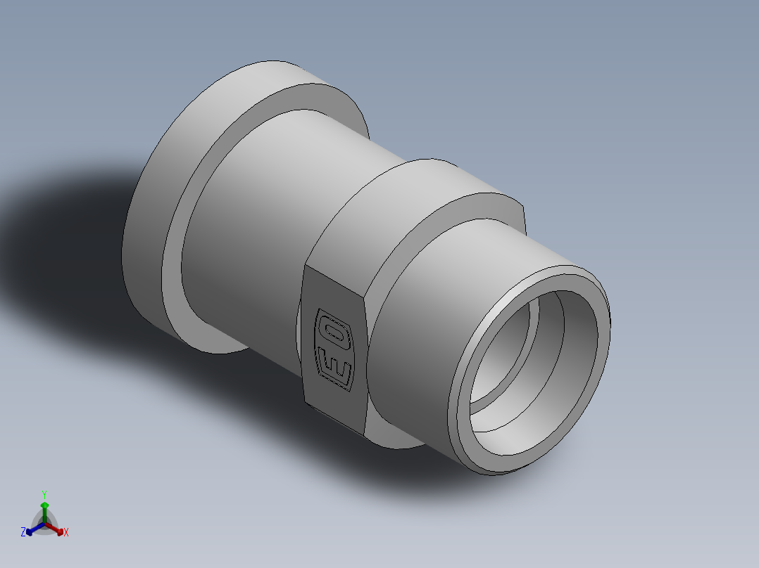 法兰接头、1DFS-42-20正等轴测图