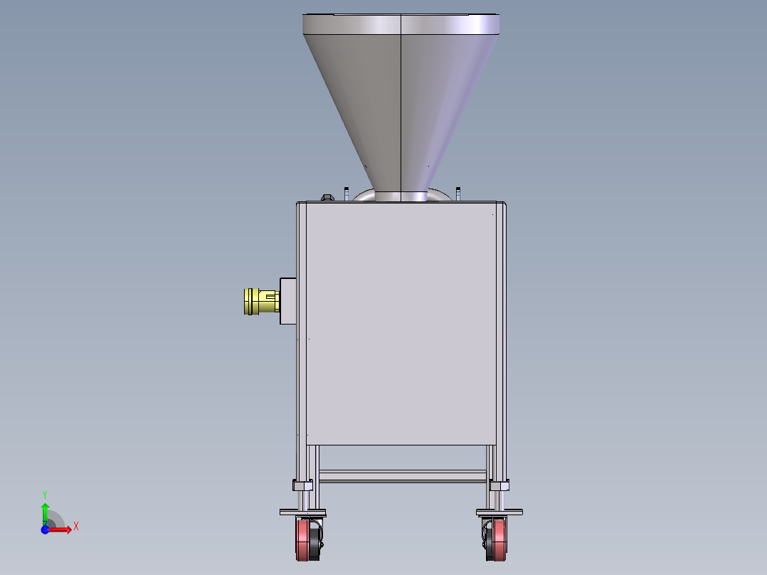 食品加工挤压机前视图