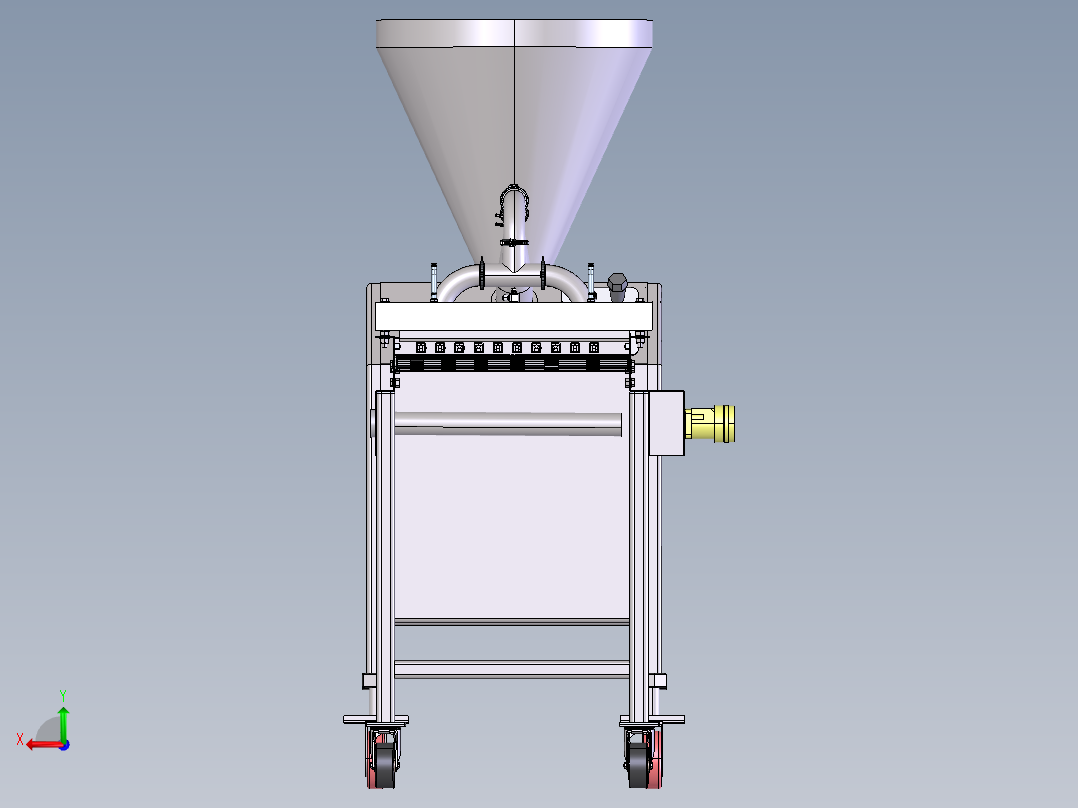 食品加工挤压机后视图
