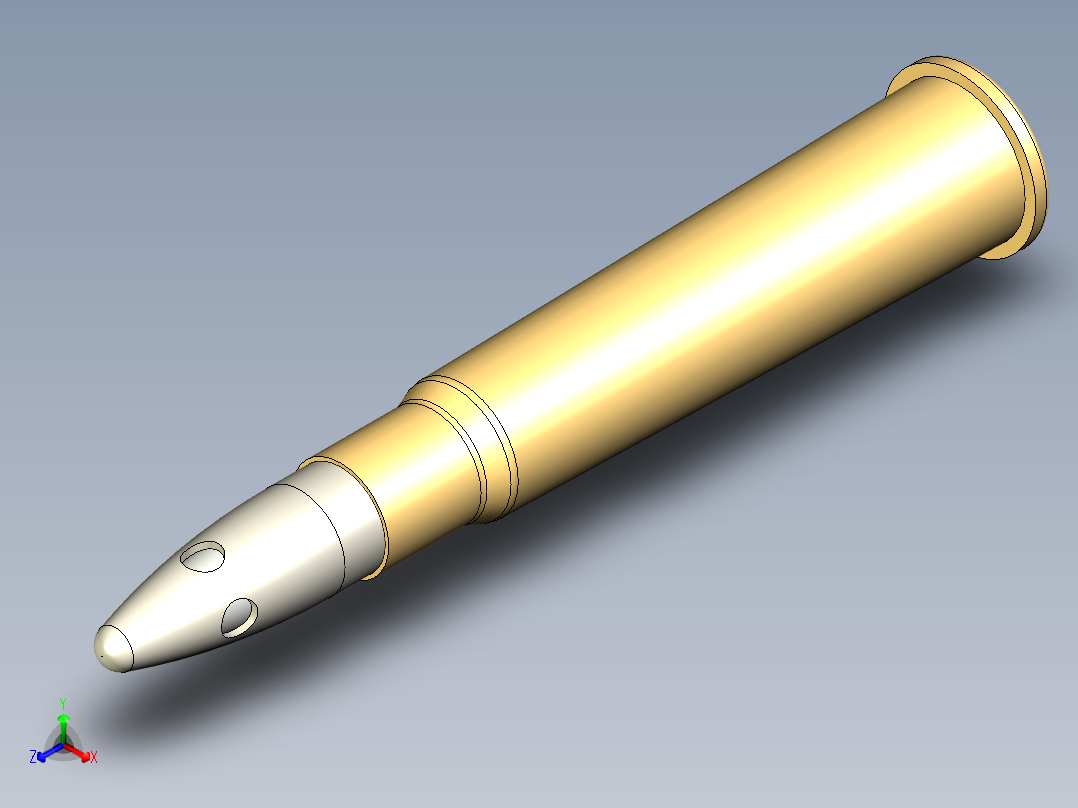 7.7 毫米意大利 SAA 墨盒正等轴测图