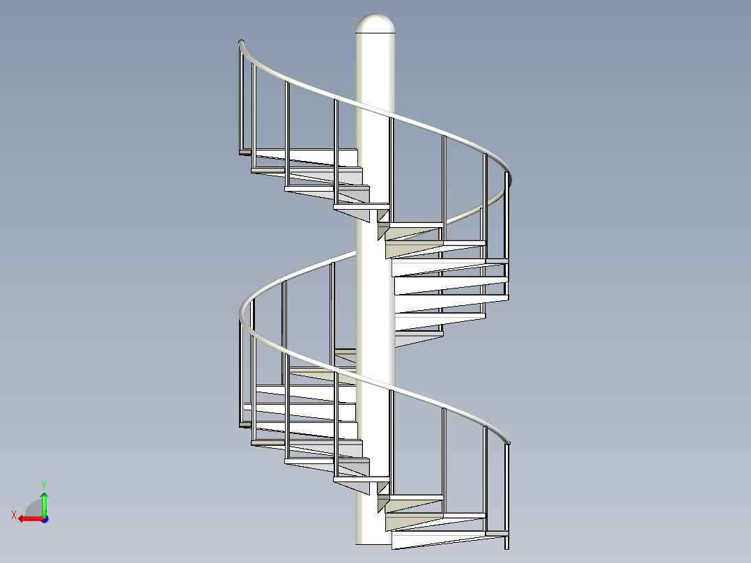旋转楼梯后视图