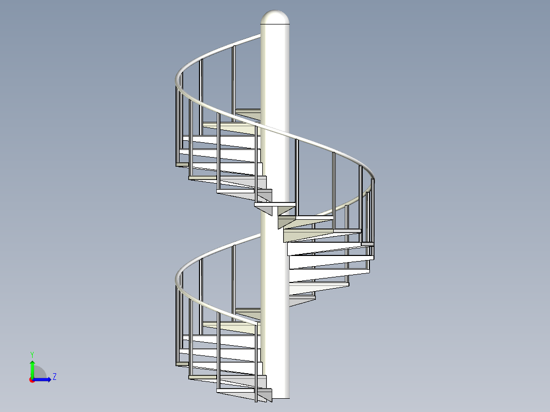 旋转楼梯左视图