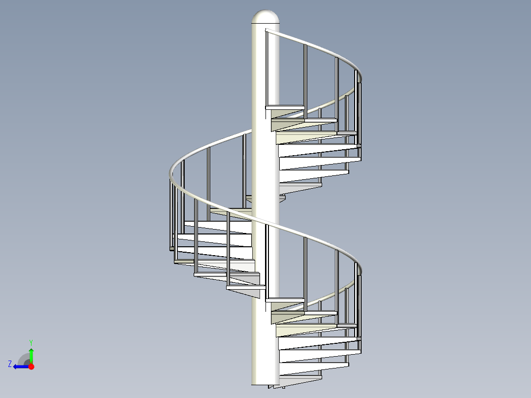 旋转楼梯右视图