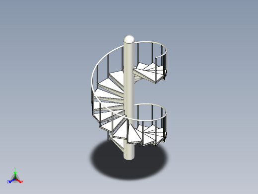 旋转楼梯正等轴测缩略图