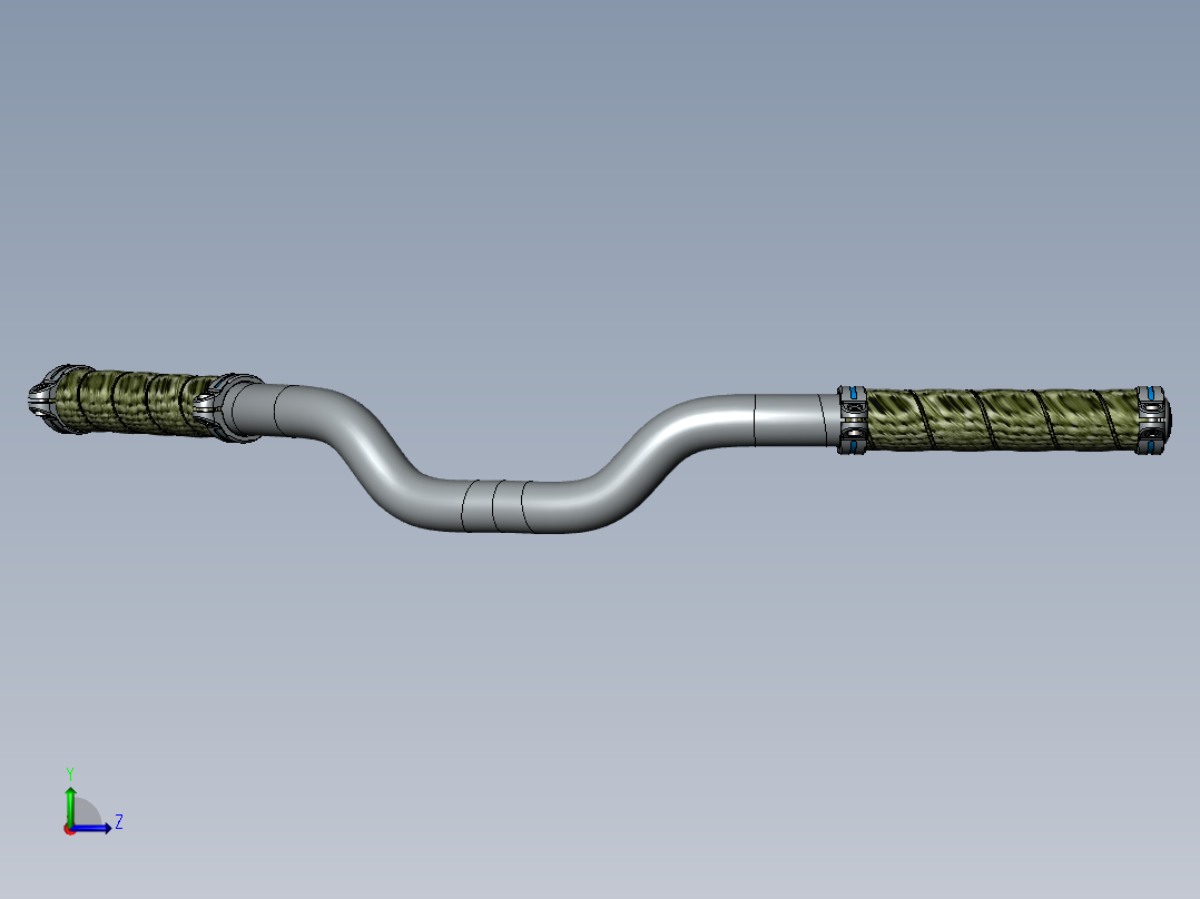 自行车手把 3D模型SolidWorks三维设计图左视图