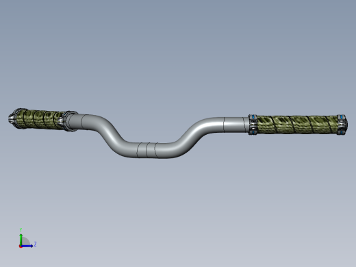 自行车手把 3D模型SolidWorks三维设计图左视缩略图
