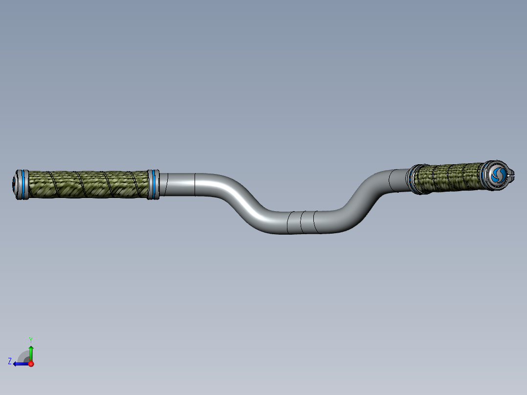 自行车手把 3D模型SolidWorks三维设计图右视图