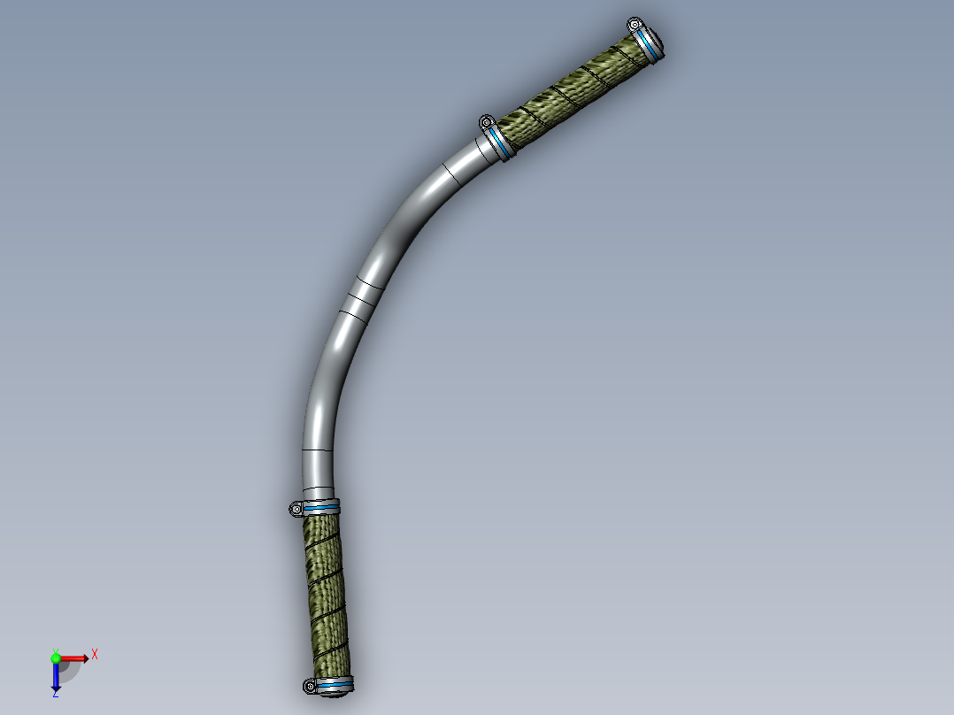 自行车手把 3D模型SolidWorks三维设计图俯视图