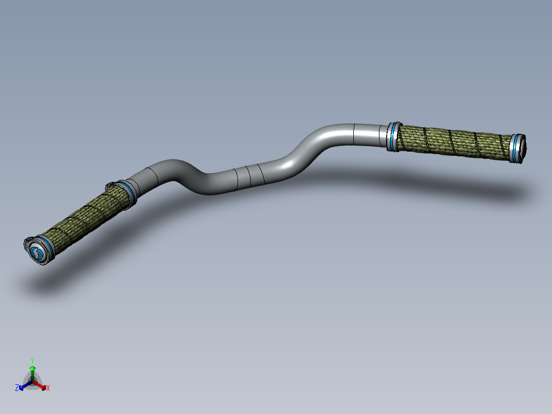 自行车手把 3D模型SolidWorks三维设计图正等轴测图