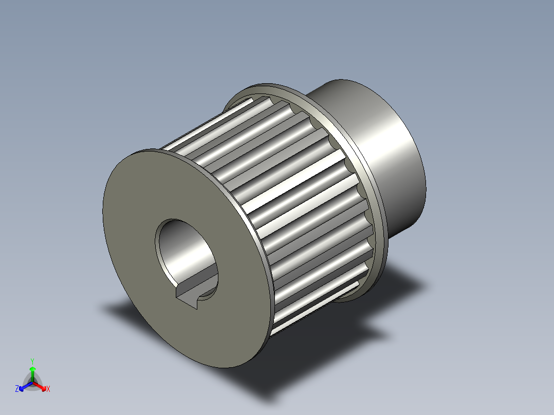 同步轮-1Z24-M5正等轴测图