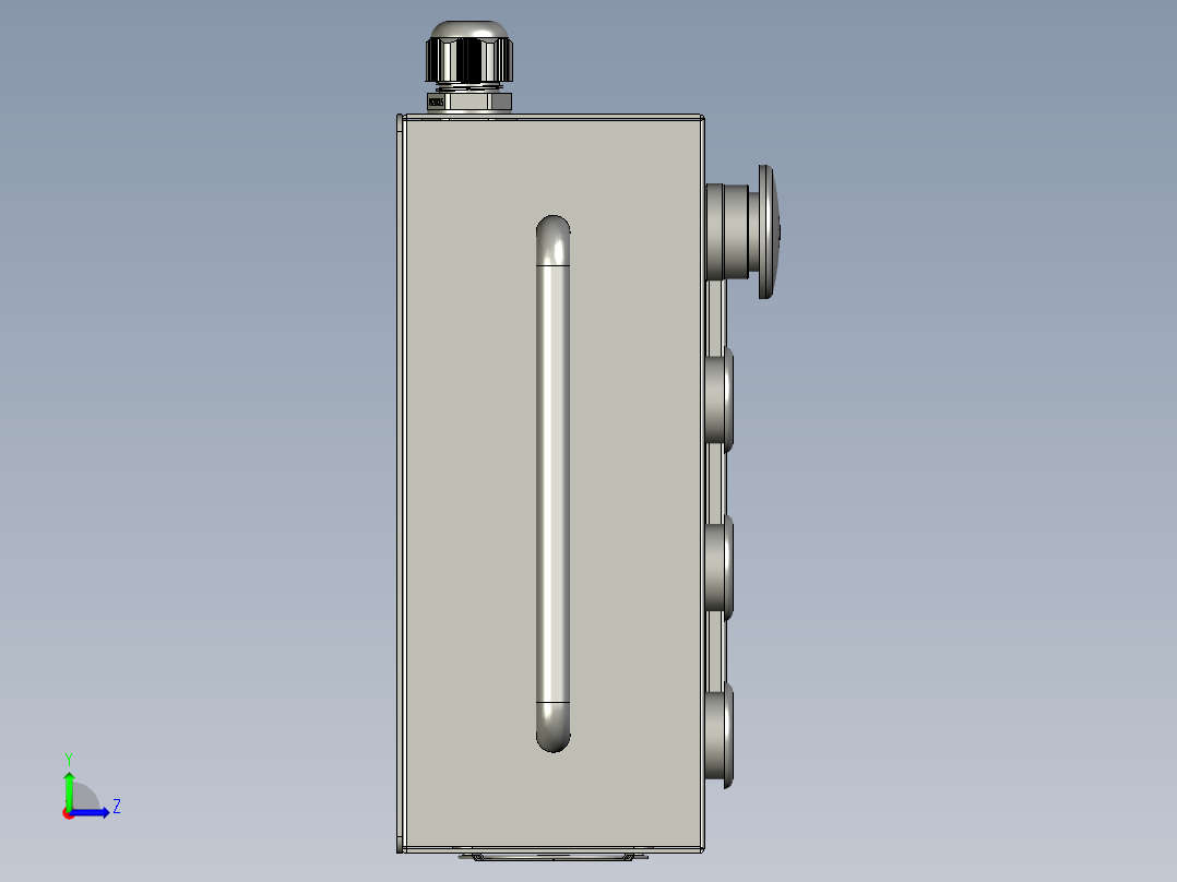 YLU055-001-外挂式-人机箱左视图