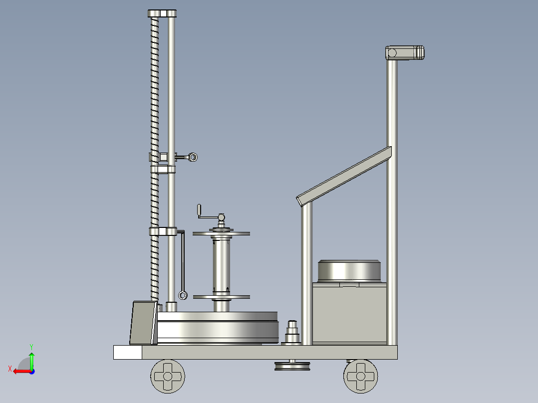 用于树木的绳索缠绕机后视图