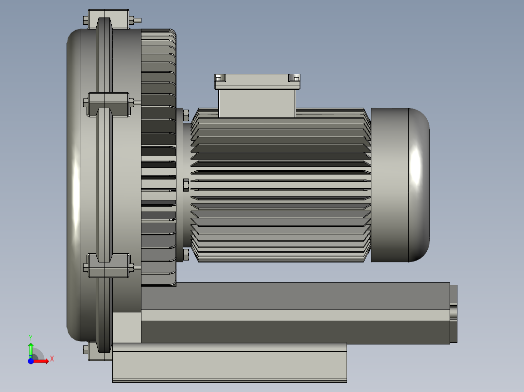 P127-HG-370型高压旋涡气泵上海富力电机前视图