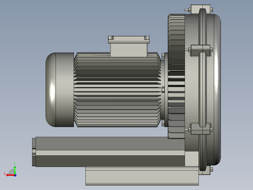 P127-HG-370型高压旋涡气泵上海富力电机后视图