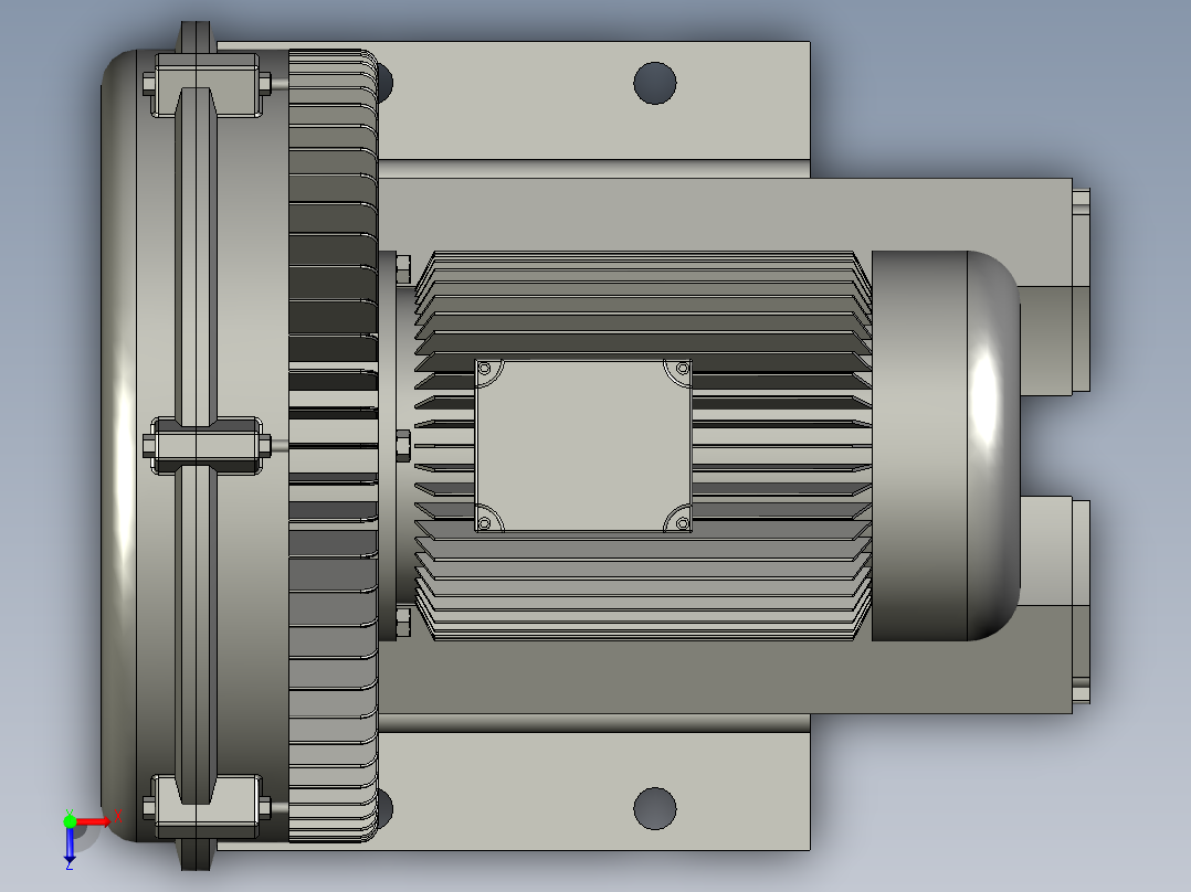 P127-HG-370型高压旋涡气泵上海富力电机俯视图