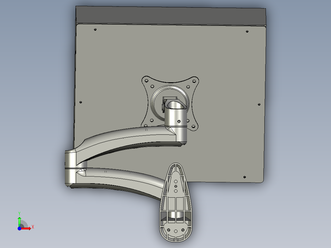 操作面板及支架前视图