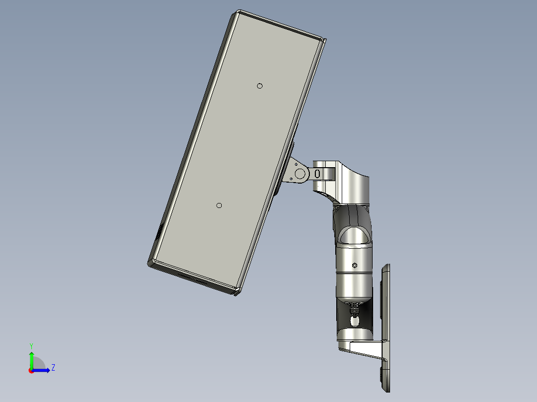 操作面板及支架左视图
