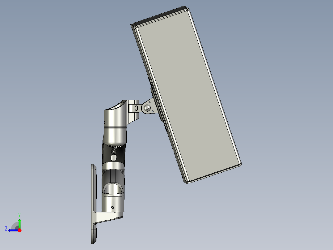 操作面板及支架右视图