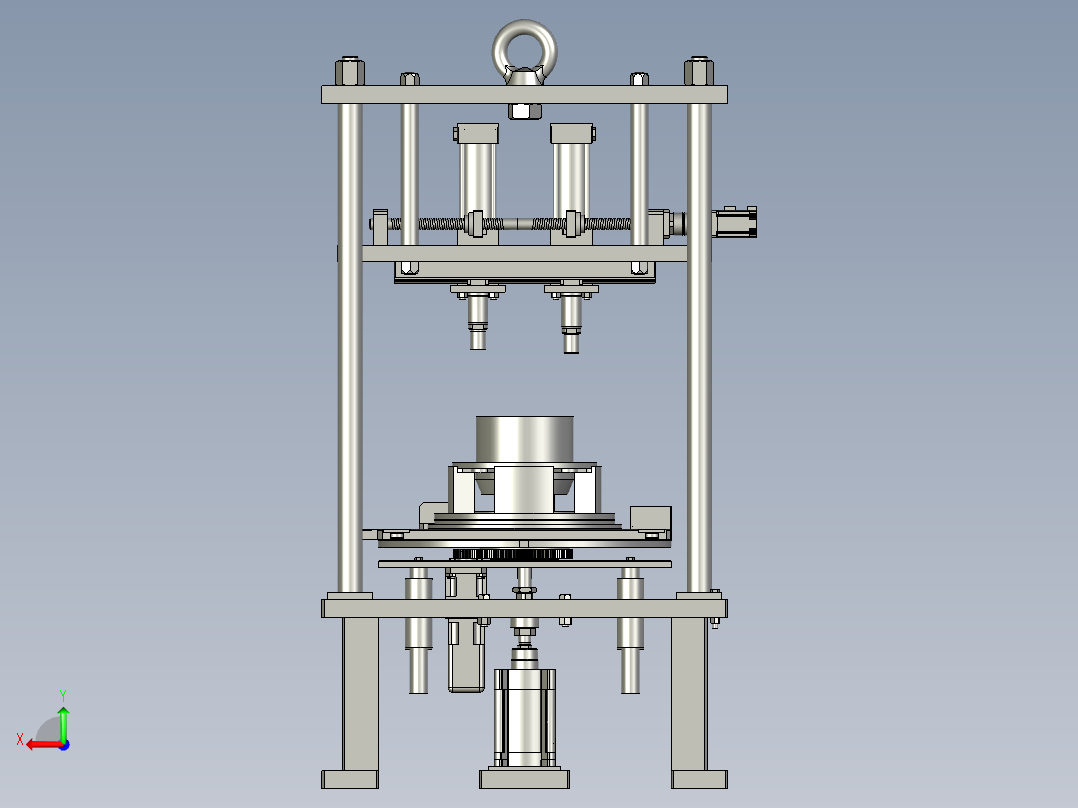 磁浮交通系统轴承件专用压装机后视图