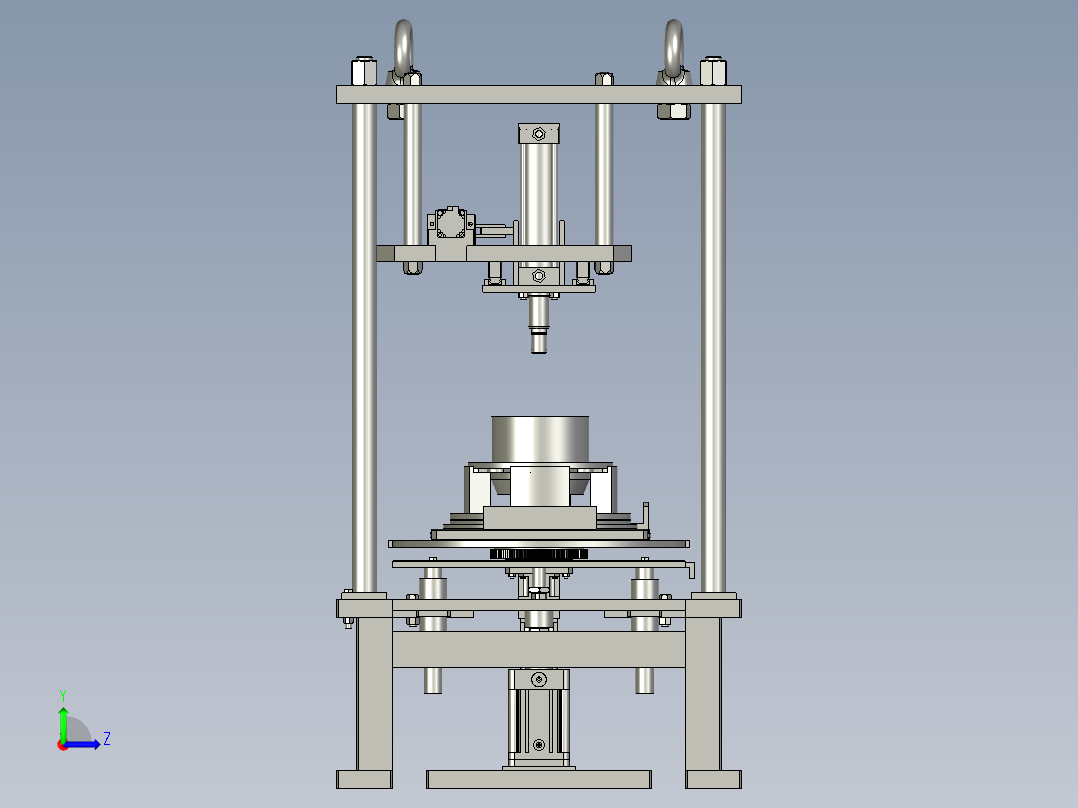 磁浮交通系统轴承件专用压装机左视图