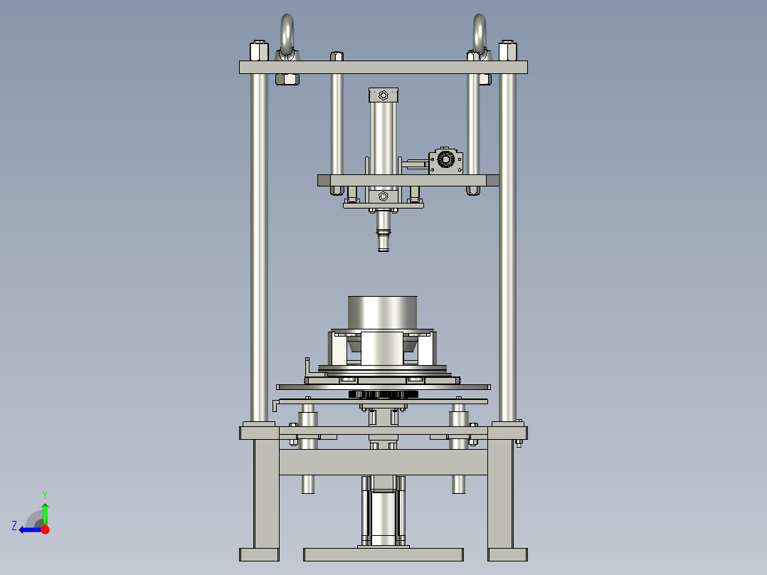 磁浮交通系统轴承件专用压装机右视图